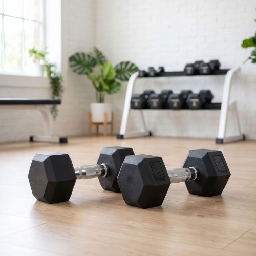 Гумиран дъмбел XTREXO Hex HXD100 10 kg