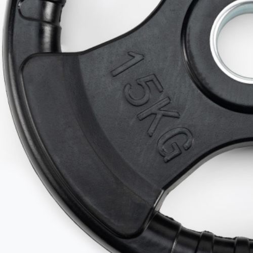 Гумирана чугунена тежест XTREXO черен RW15 15 kg