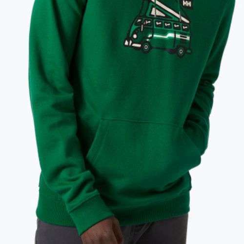 Мъжки потник за трекинг Helly Hansen F2F Organic Cotton Hoodie malachite