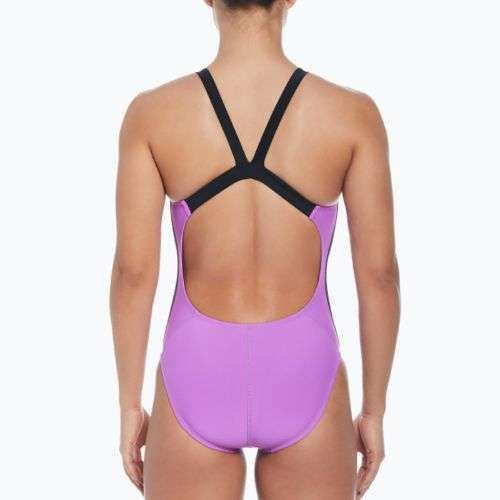 Дамски бански костюм от една част Nike Logo Tape Fastback fuchsia dream