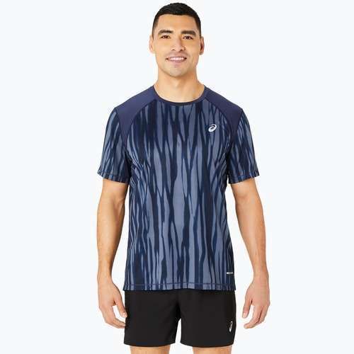 Мъжка тениска за бягане ASICS Road All Over Print Top blue expanse/midnight