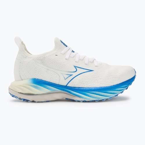 Дамски обувки за бягане Mizuno Wave Neo Wind бели/сребърни/мирно сини