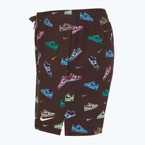 Мъжки къси панталони за плуване Nike Multi Print 5" Volley в бароково кафяво