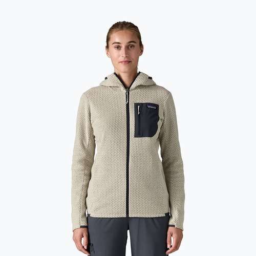 Дамски суитшърт Patagonia R1 Air Full-Zip Hoody wool white