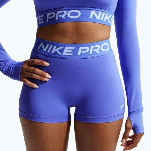 Дамски шорти Nike Pro Mid-Rise Biker 3" sapphire/white