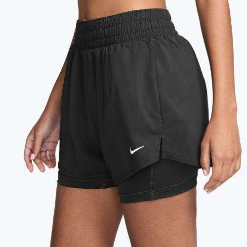 Дамски шорти Nike One Dri-Fit High-Waisted 3“ 2In1 black/white