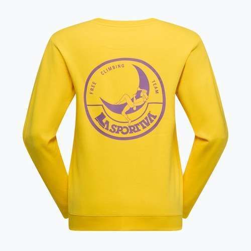 Дамски суитшърт La Sportiva Climbing On The Moon yellow/purple