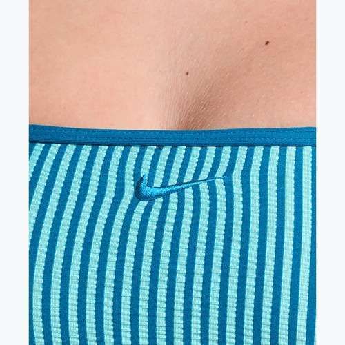 Горнище от бански костюм Nike Ripple Texture Bralette Classic Bikini bleached turquoise