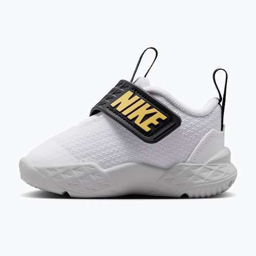 Детски обувки Nike Team Hustle D 12 white/black/clear emerald/topaz gold