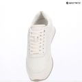 Calvin Klein Women's Shoes HW0HW02574 Runner Lace Up Mono Pu Triple Bright White 9