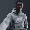 Мъжки суитшърт Nike Club Pullover Hoodie dark grey heather/light smoke grey/white 6