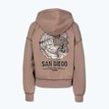 Дамски суитшърт Pitbull Skull Surf Hooded Zip chocolate mousse 8