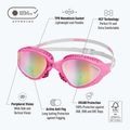 Очила за плуване BuddySwim OzeanX Mirror pink/white/iridium 2
