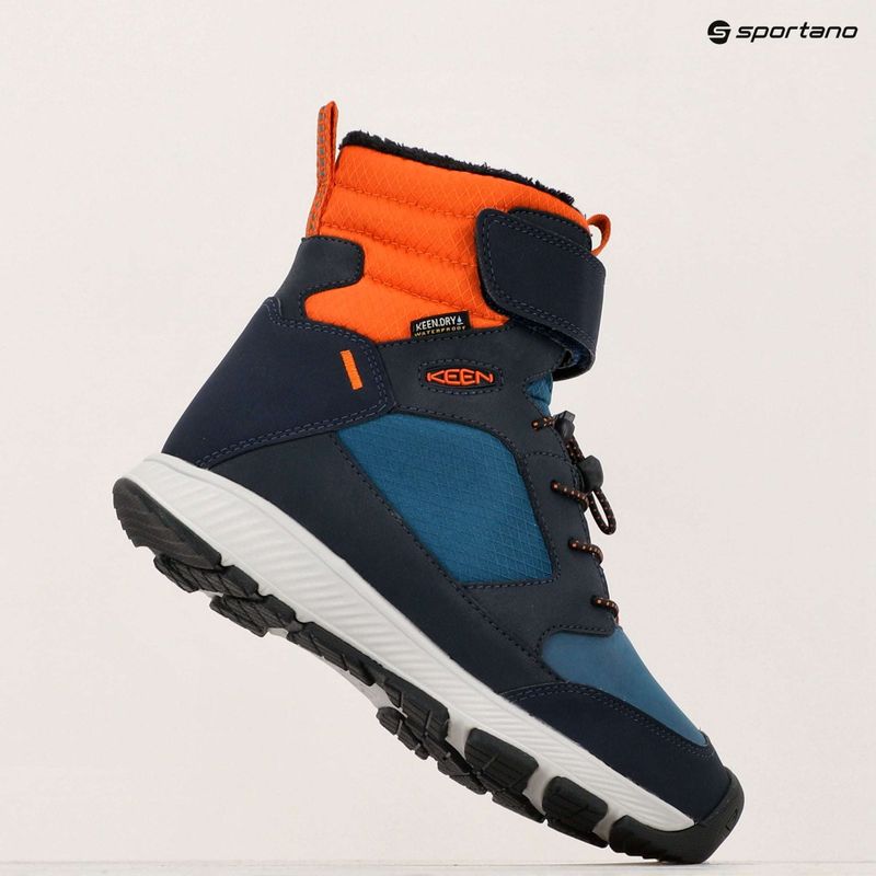 Младежки ботуши за сняг KEEN Skua Winter WP sky captain/gold flame 9