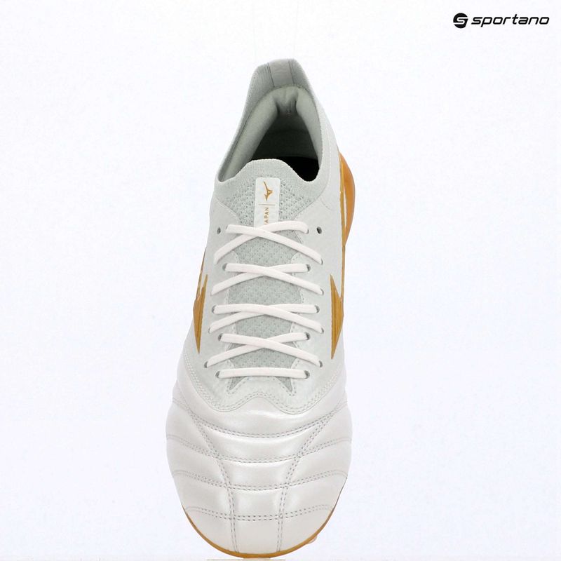 Футболни обувки Mizuno Morelia Neo IV Beta Japan FG white/mp gold/cool gray 3c 9