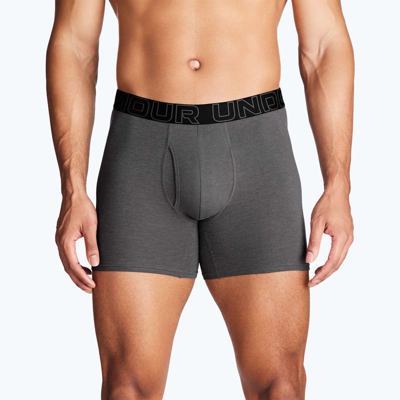 Мъжки слипове Under Armour Perf Cotton 6" 3 бр. carbon black/galaxy black 11