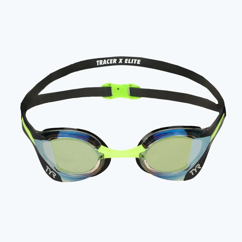 Очила за плуване TYR Tracer-X Elite Racing Mirrored black/lime 2