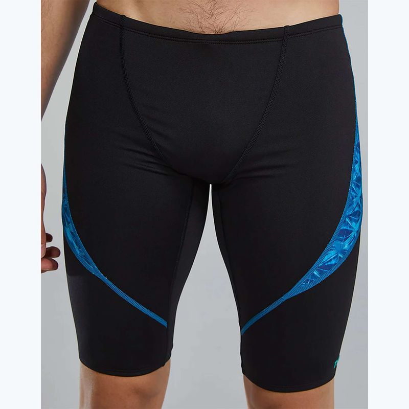 Мъжки шорти за плуване тип клин TYR Durafast Elite Oceanid Jammer light blue/aqua 5