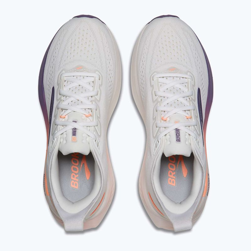 Дамски обувки за бягане Brooks Glycerin 23 white/mulled grape/clear 5