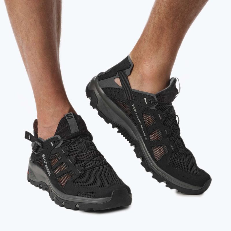 Мъжки обувки за туризъм Salomon Techamphibian 5 black/magnet/monument 4
