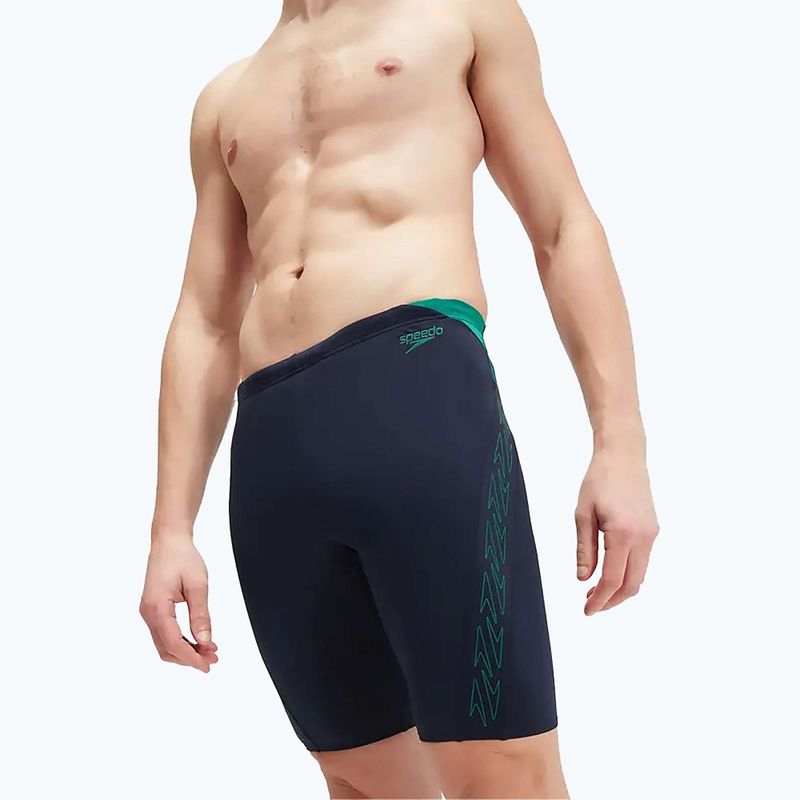 Мъжки бански Speedo Hyper Boom Splice, тъмнозелен/синьо 4