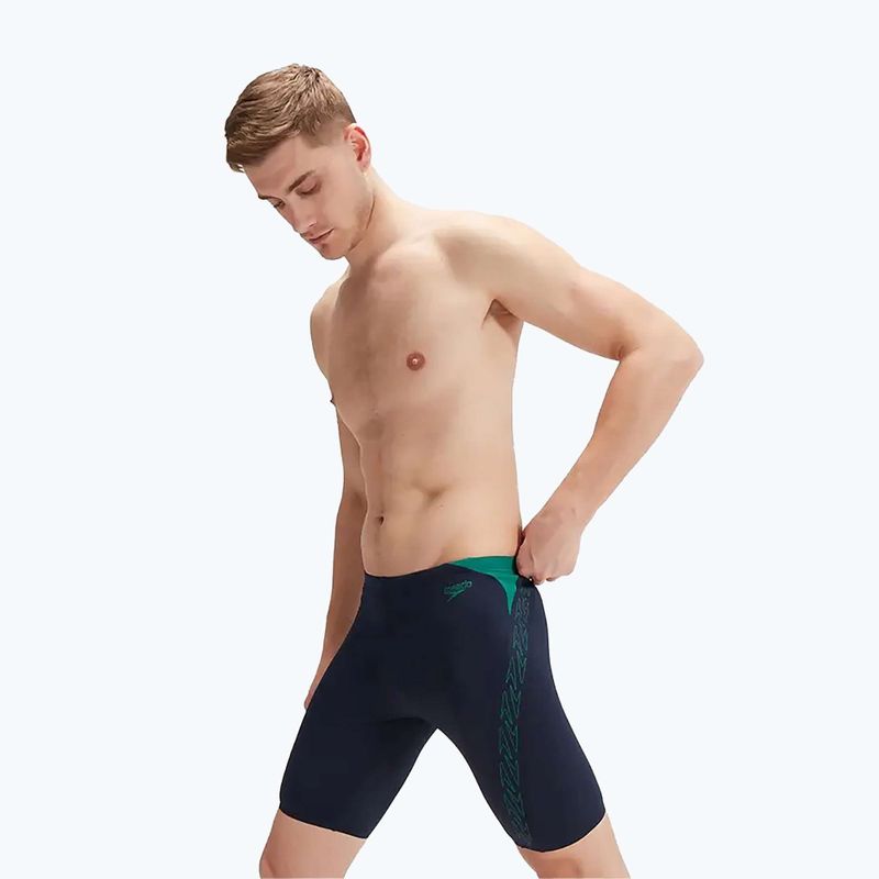 Мъжки бански Speedo Hyper Boom Splice, тъмнозелен/синьо 3