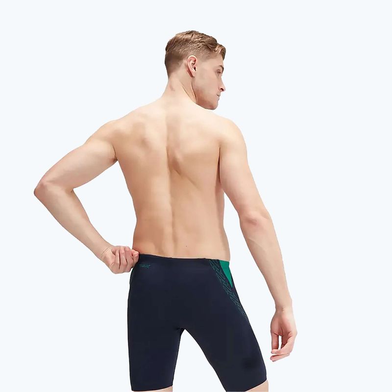 Мъжки бански Speedo Hyper Boom Splice, тъмнозелен/синьо 2