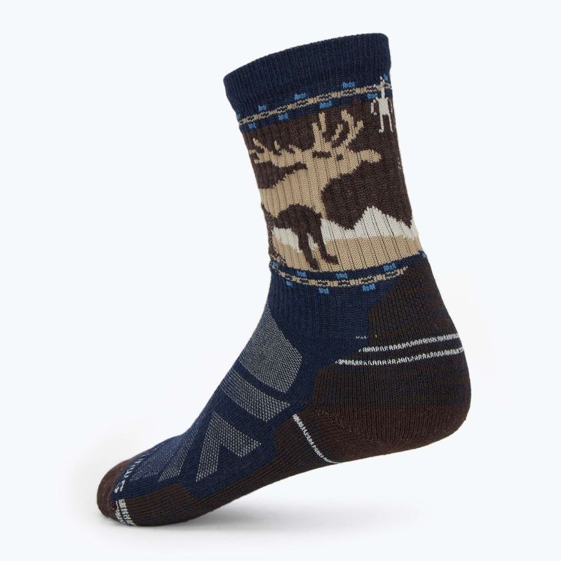 Smartwool Hike Light Cushion Mountain Moose Crew чорапи, тъмночервени 2