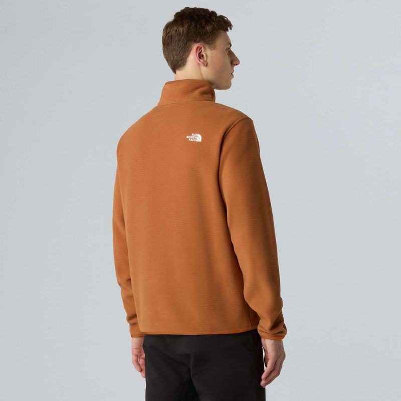 Мъжки суитшърт от полар The North Face Glacier Fleece 1/4 Zip burnt umber 3