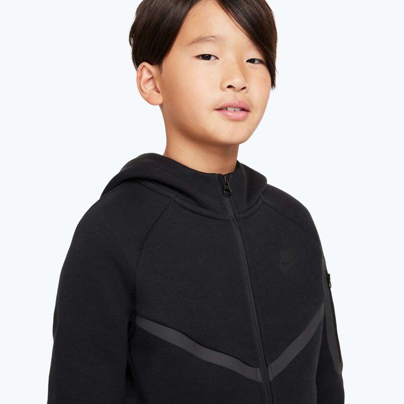 Детски суитшърт Nike Sportswear Tech Fleece Full Zip black/black/black 4