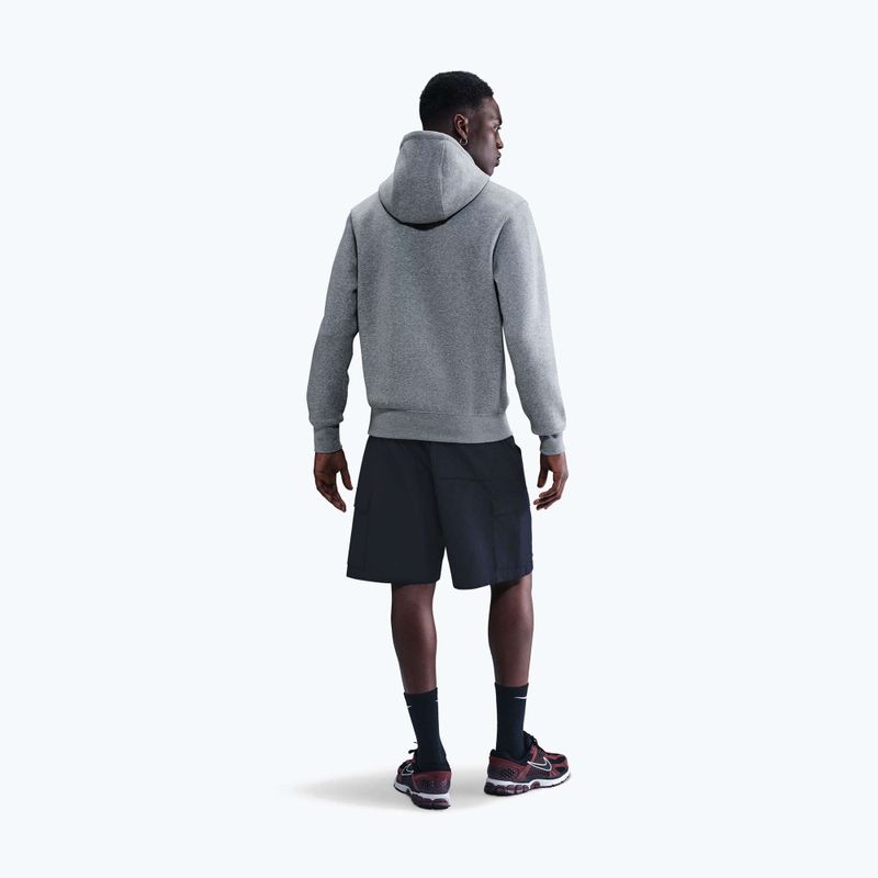 Мъжки суитшърт Nike Club Pullover Hoodie dark grey heather/light smoke grey/white 3