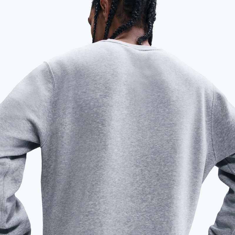 Мъжки суитшърт Nike Sportswear Club Graphic Fleece Crew dark grey heather/white 5