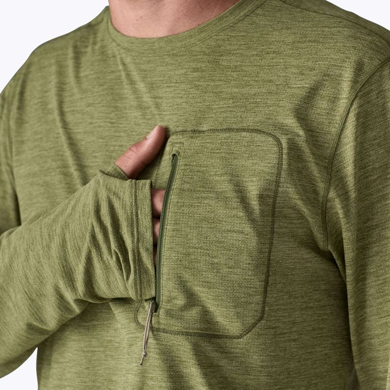 Мъжка блуза с дълъг ръкав Patagonia Capilene Cool Sun caper green/buckhorn green x-dye 5