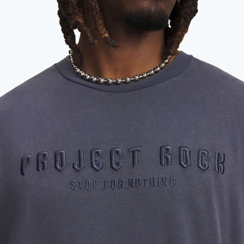 Мъжка тениска Under Armour Project Rock Q3 ST Graphic downpour gray/white 3