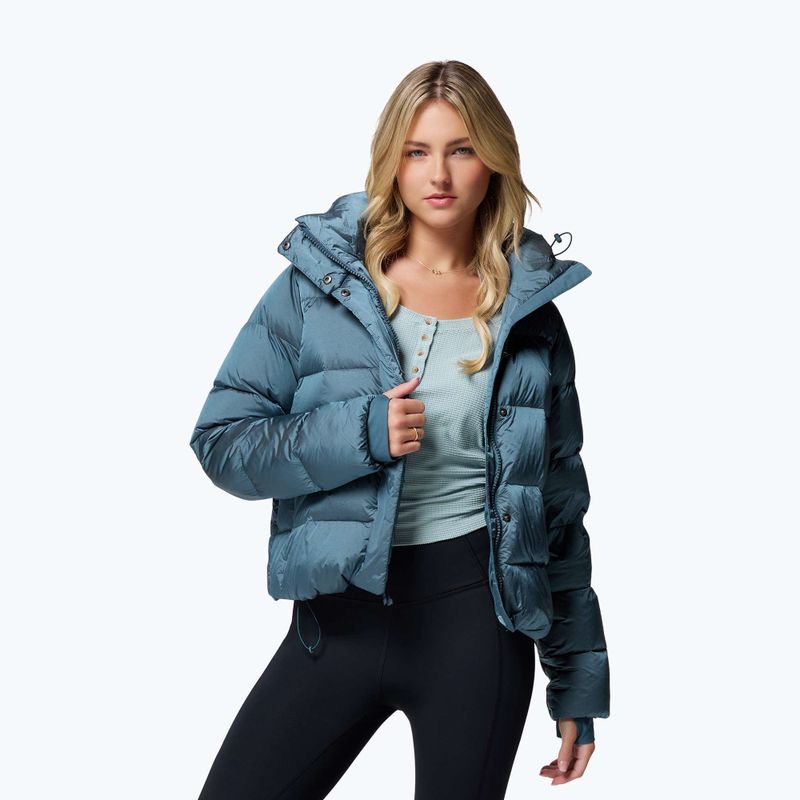 Дамско пухено яке Columbia Amaze Puff Hooded everblue high shine 5