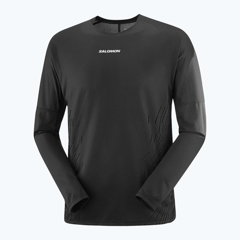 Мъжка блуза с дълъг ръкав за бягане Salomon Sense Aero GFX deep black 3