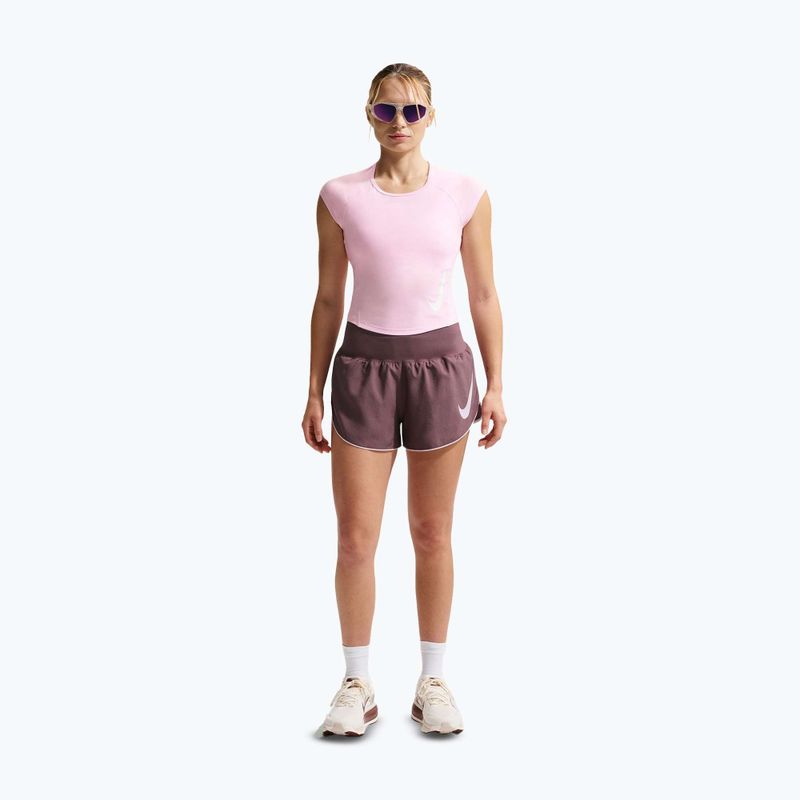 Дамска тениска за бягане Nike Swoosh Run Dri-Fit pink foam/photon dust/white 2