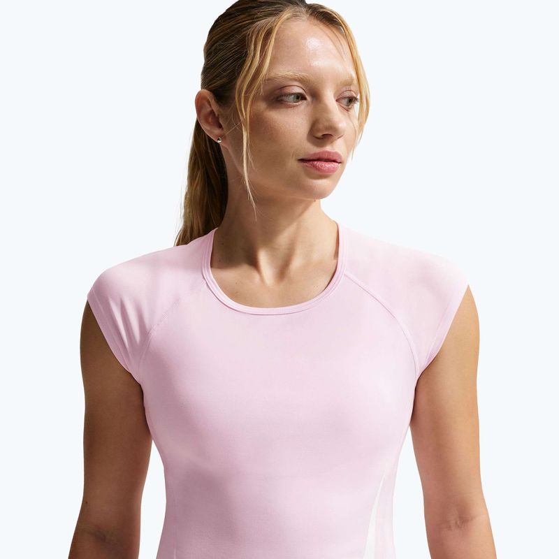 Дамска тениска за бягане Nike Swoosh Run Dri-Fit pink foam/photon dust/white 4
