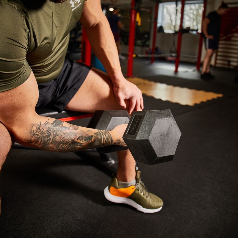 Гумиран дъмбел XTREXO Hex HXD150 15 kg 8