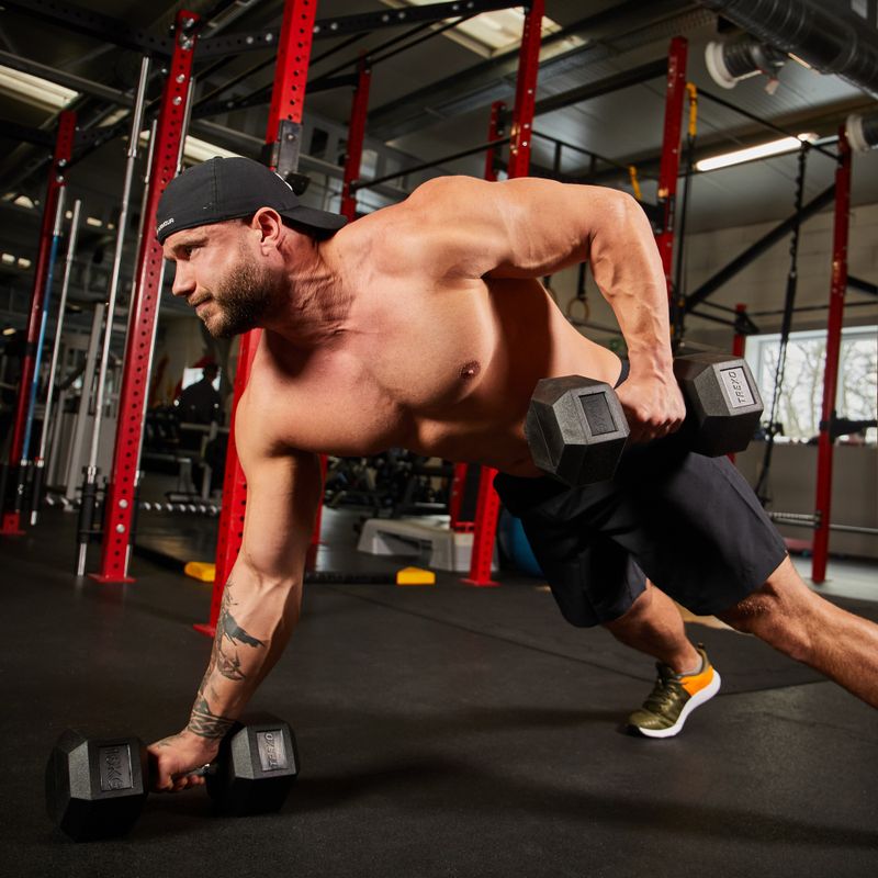 Гумиран дъмбел XTREXO Hex HXD150 15 kg 10