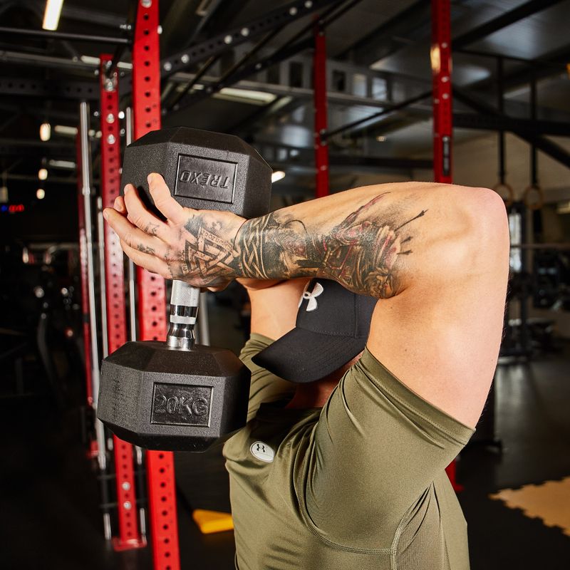 XTREXO Hex 20 кг гумирани дъмбели 8