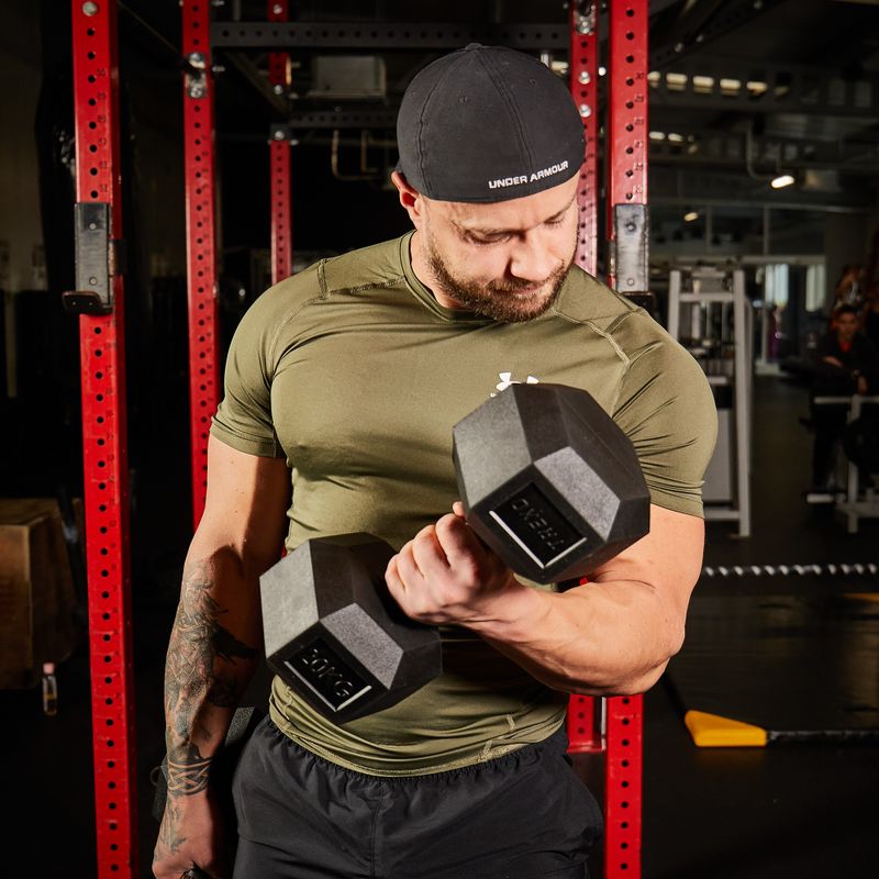 XTREXO Hex 20 кг гумирани дъмбели 9