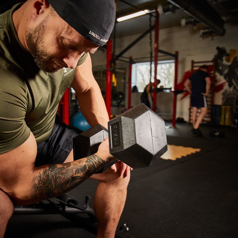 Гумиран дъмбел XTREXO Hex HXD75 7.5 kg 6