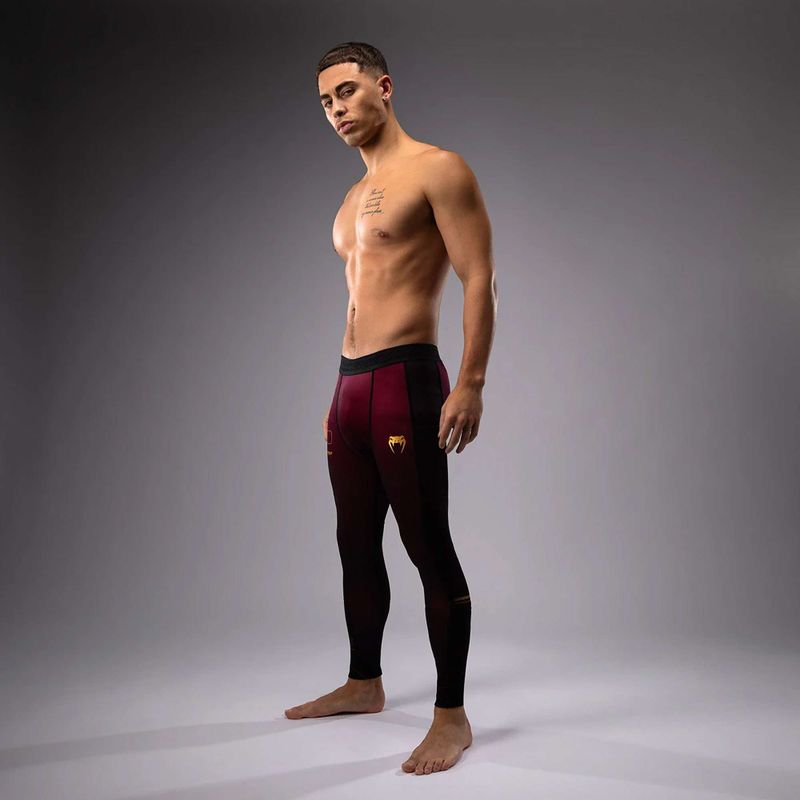 Мъжки тренировъчни гамаши Venum Tactical XT Spats black/burgundy/gold 4