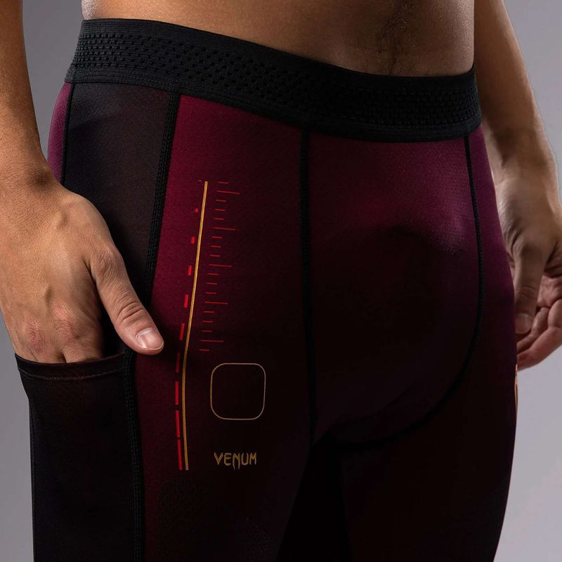 Мъжки тренировъчни гамаши Venum Tactical XT Spats black/burgundy/gold 7