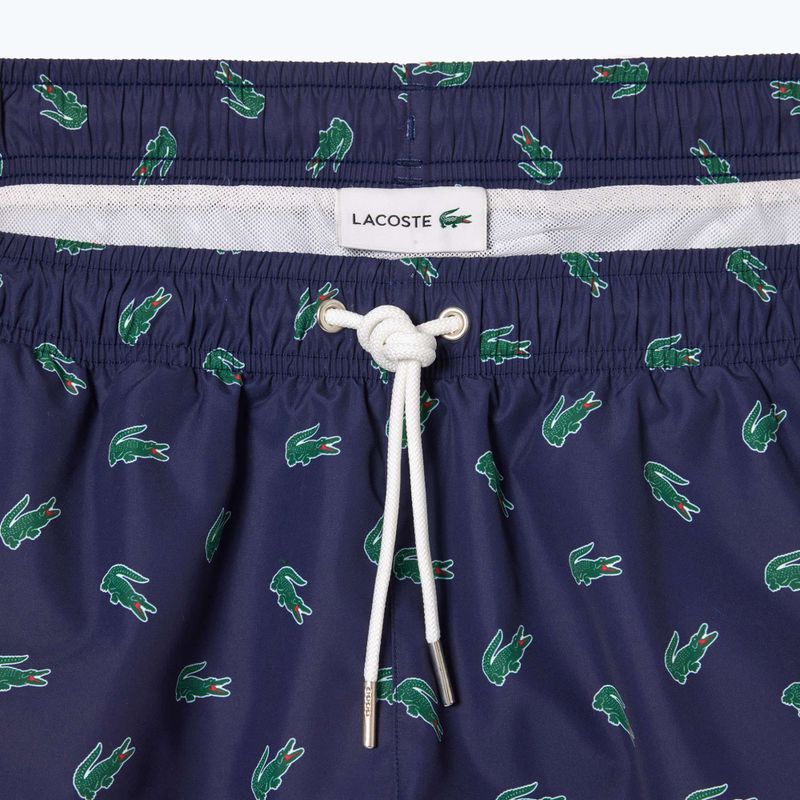 Мъжки къси панталони за плуване Lacoste MH7188 navy blue/multico 6