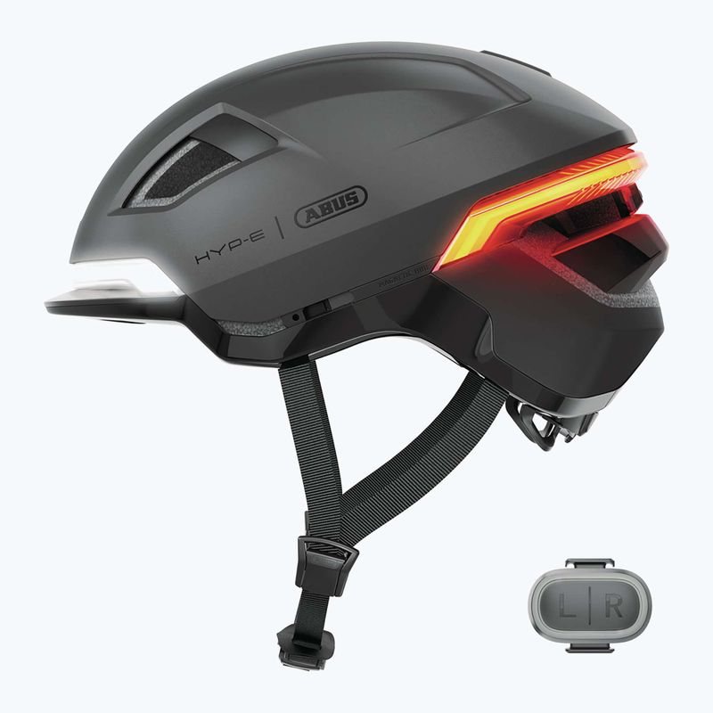 Велосипедна каска с мигачи ABUS Hyp-E volcano titan 3