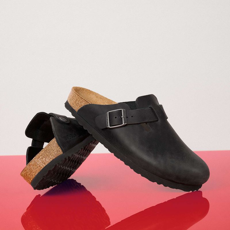 BIRKENSTOCK Boston LEOI Тесни черни джапанки 9