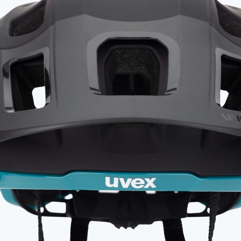 UVEX каска за велосипед React black/teal matt 7