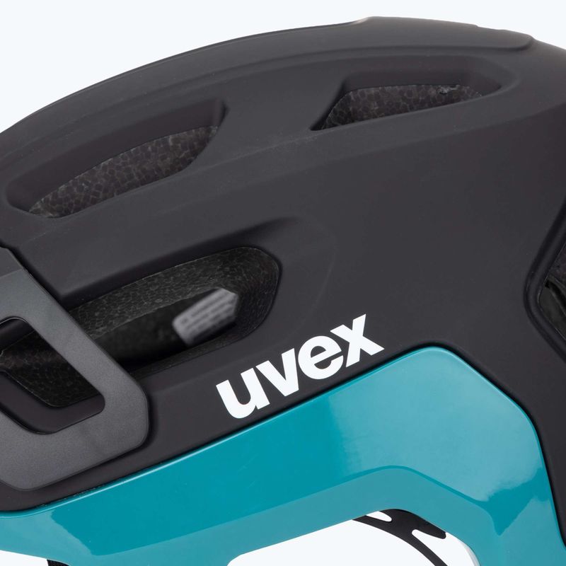 UVEX каска за велосипед React black/teal matt 8